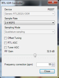 RTL-SDR Settings (PPM corrected)