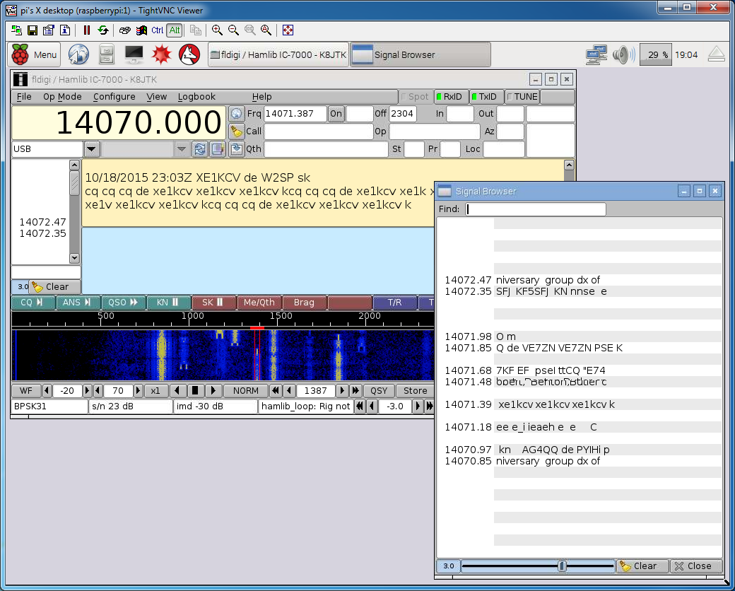 Fldigi on the Raspberry Pi