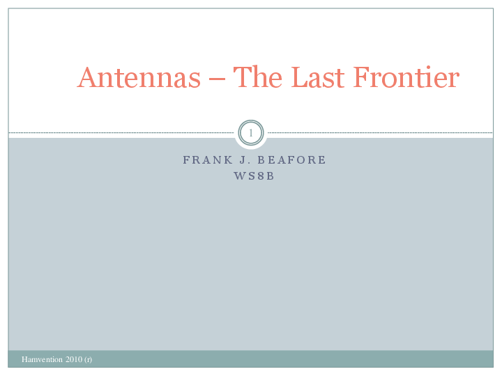 WS8B - Antennas Last Front