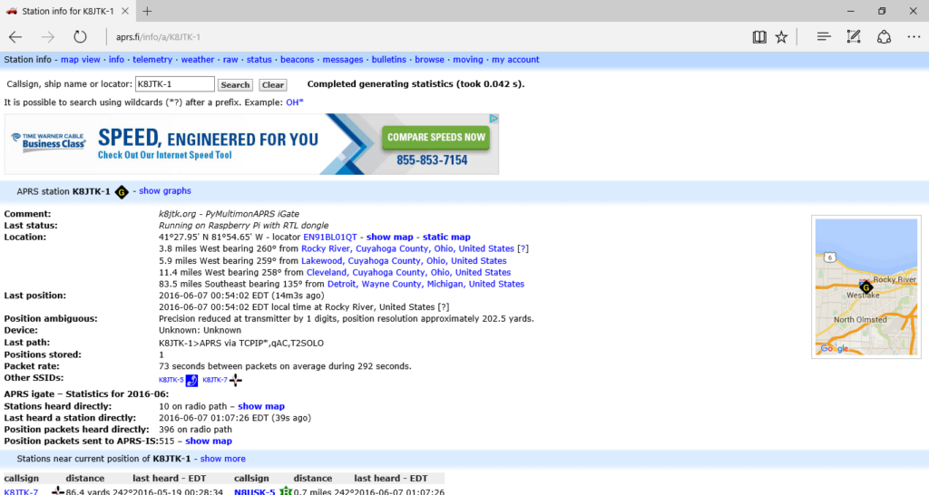 aprs_rx_rtl-sdr_pi_igate-10_testing_configuration-23_aprs_fi_station_info_last_heard_directly